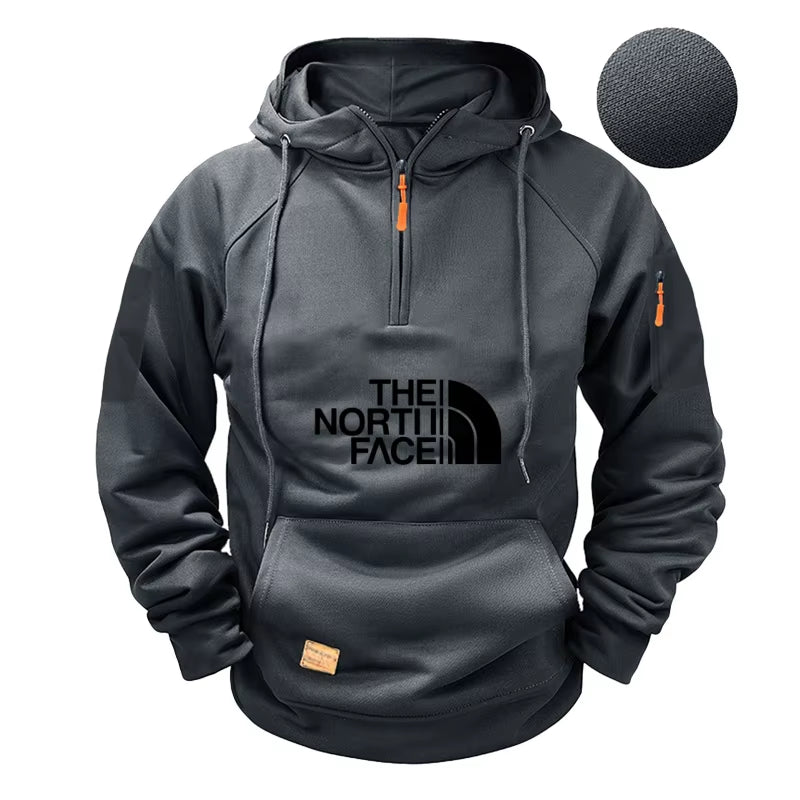 Men'S Casual Sports Long-Sleeved Hooded Large-Sized Sweatshirt and Fashionable Fitness Pullover for Autumn and Winter 2025