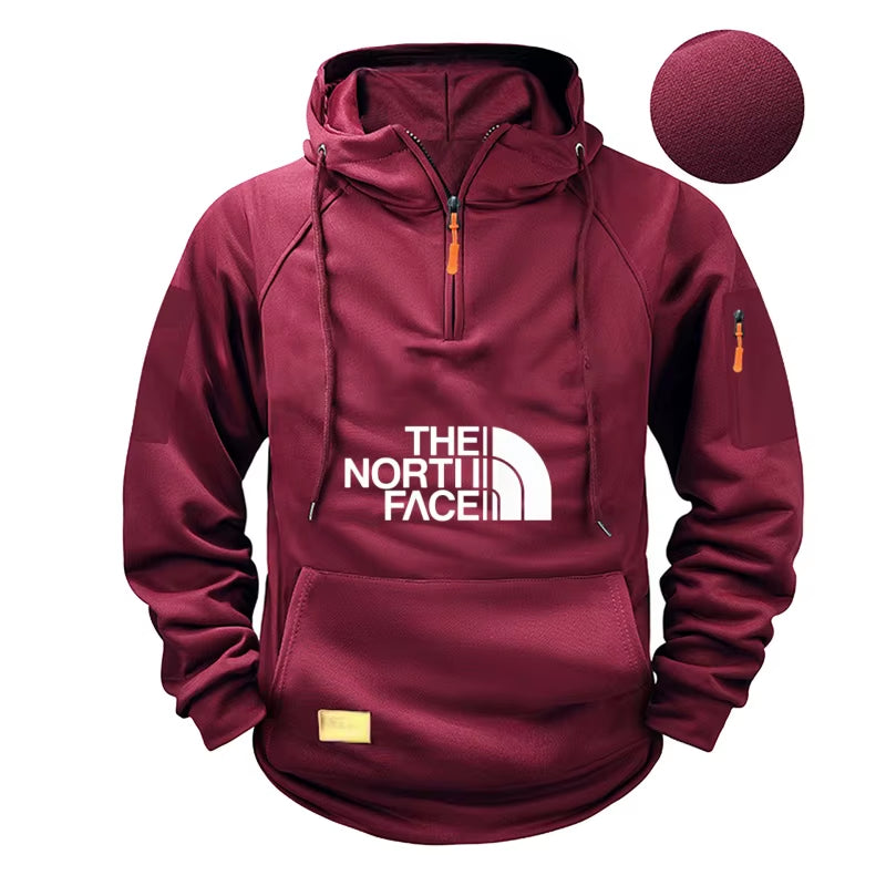 Men'S Casual Sports Long-Sleeved Hooded Large-Sized Sweatshirt and Fashionable Fitness Pullover for Autumn and Winter 2025