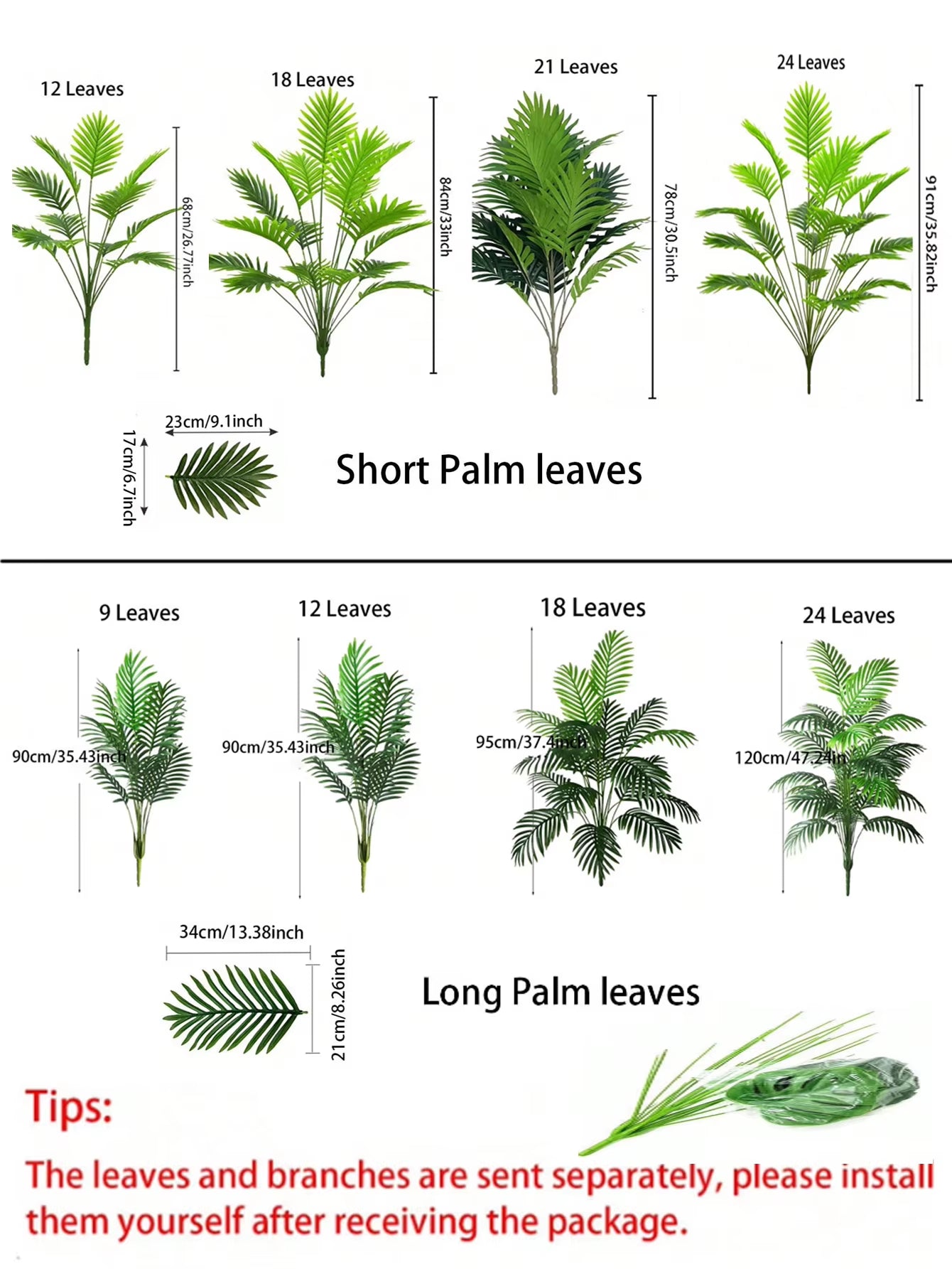 70-120Cm Large Artificial Palm Tree Plastic Turtle Back Plants Leaf Schefflera Tropical Tree Home Office Party Outdoor Decor