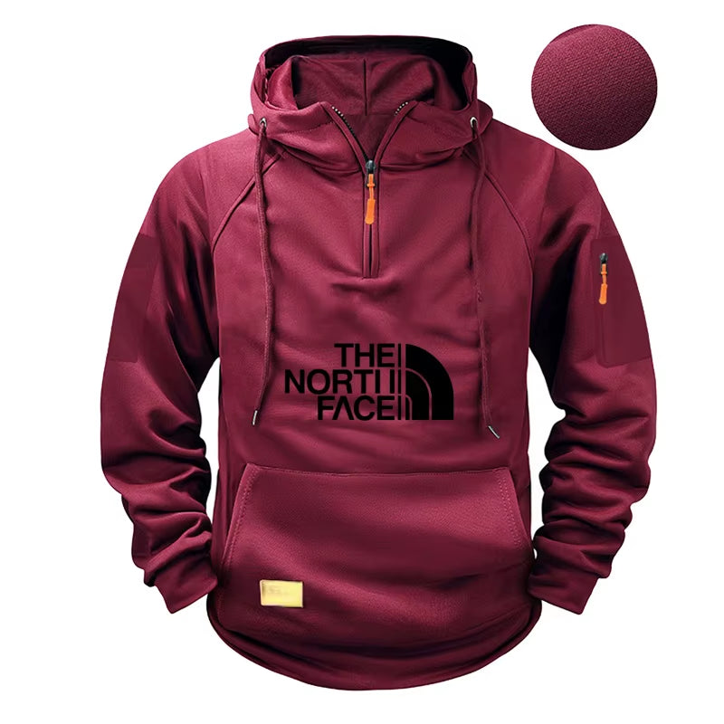 Men'S Casual Sports Long-Sleeved Hooded Large-Sized Sweatshirt and Fashionable Fitness Pullover for Autumn and Winter 2025