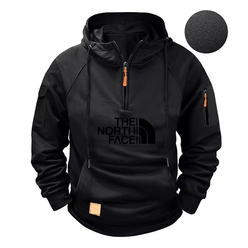 Men'S Casual Sports Long-Sleeved Hooded Large-Sized Sweatshirt and Fashionable Fitness Pullover for Autumn and Winter 2025