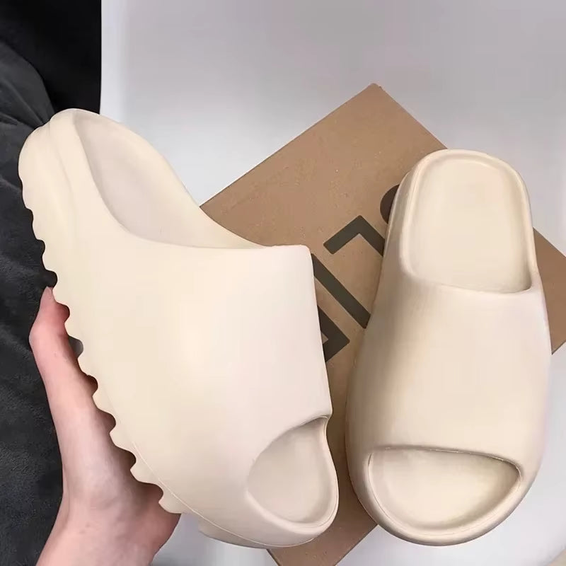 Hot Coconut Slippers Cloud Thick Sole Sandals Summer Fashion Soft Background Beach Male Slippers Female Sandals Eva Slides
