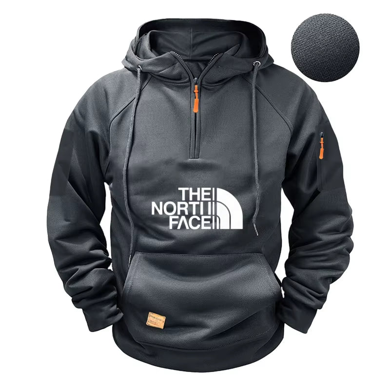 Men'S Casual Sports Long-Sleeved Hooded Large-Sized Sweatshirt and Fashionable Fitness Pullover for Autumn and Winter 2025
