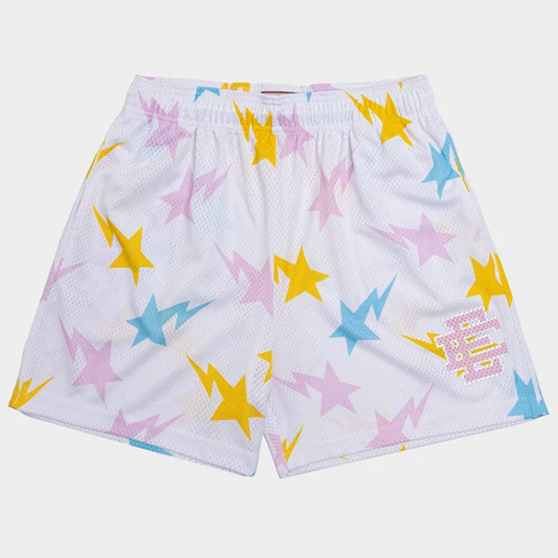 EE  Men Beach Board Shorts Fitness Training Workout Sport Short Pants Summer Gym Jogging Mesh Casual Shorts