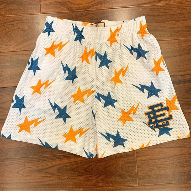 EE  Men Beach Board Shorts Fitness Training Workout Sport Short Pants Summer Gym Jogging Mesh Casual Shorts