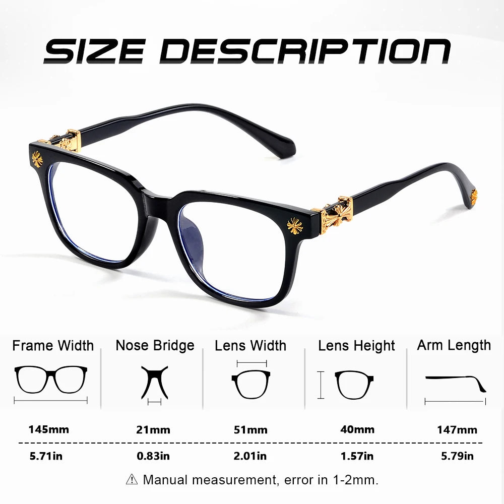 Classic Square anti Blue Light Glasses Reading Books Glasses Women and Men Prescription Glasses Computer Eyeglasses