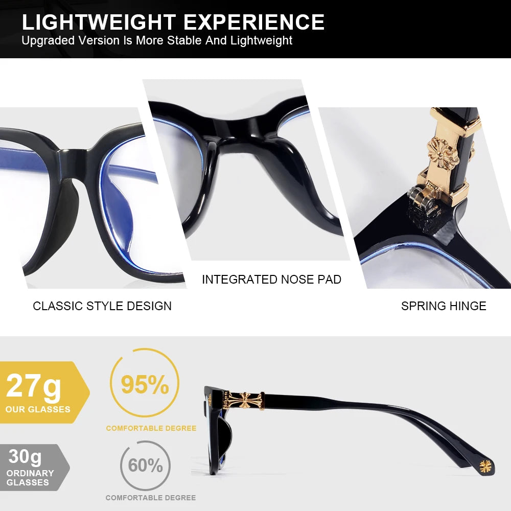Classic Square anti Blue Light Glasses Reading Books Glasses Women and Men Prescription Glasses Computer Eyeglasses