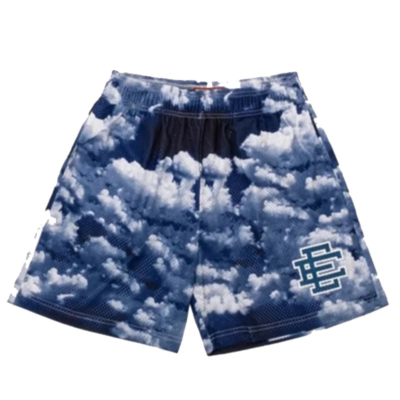 EE  Men Beach Board Shorts Fitness Training Workout Sport Short Pants Summer Gym Jogging Mesh Casual Shorts