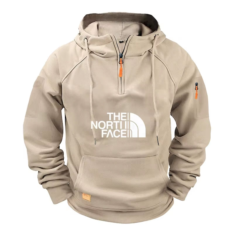 Men'S Casual Sports Long-Sleeved Hooded Large-Sized Sweatshirt and Fashionable Fitness Pullover for Autumn and Winter 2025