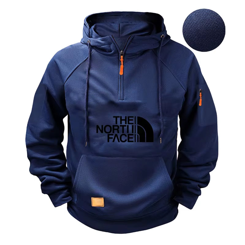 Men'S Casual Sports Long-Sleeved Hooded Large-Sized Sweatshirt and Fashionable Fitness Pullover for Autumn and Winter 2025