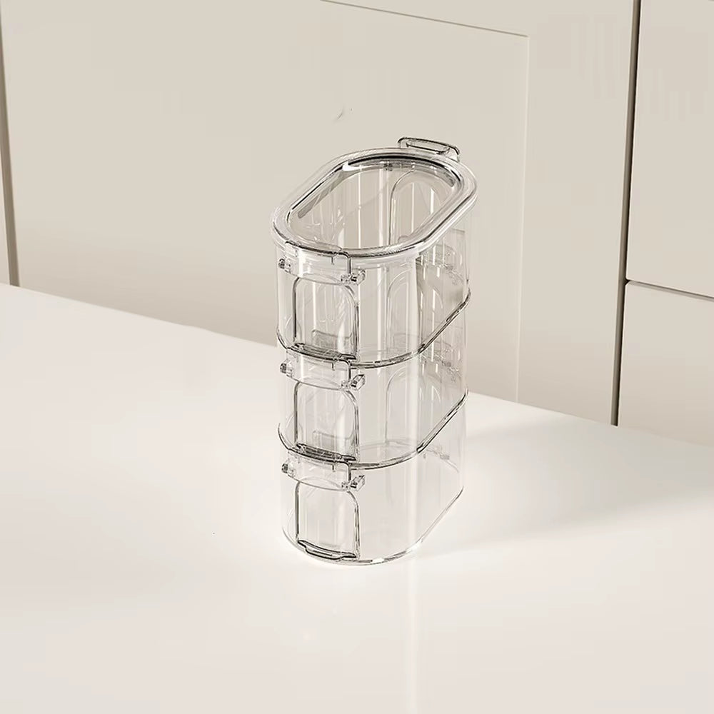 1/3/5 Layers Seasoning Spice Box Stackable Plastic Spice Organizer Portable Large Capacity Food Storage Box Spices Beans Nuts