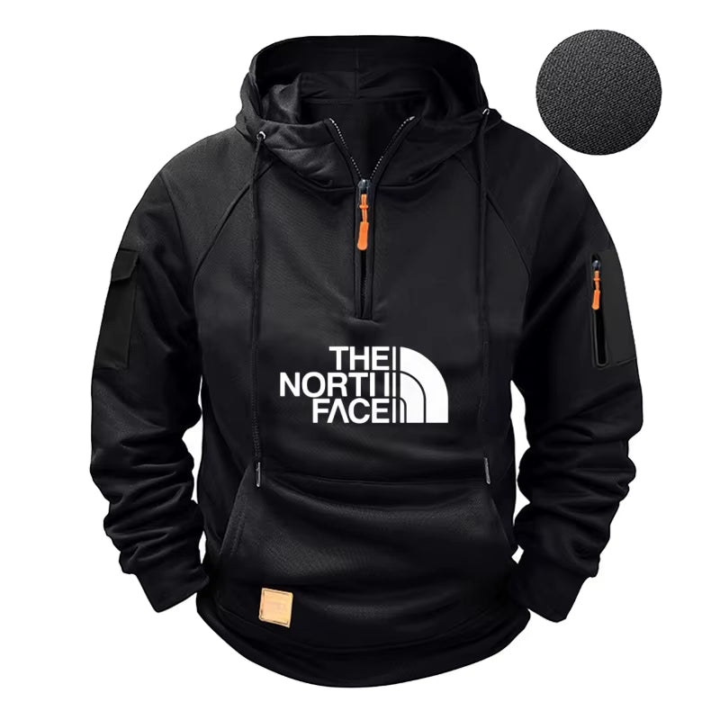 Men'S Casual Sports Long-Sleeved Hooded Large-Sized Sweatshirt and Fashionable Fitness Pullover for Autumn and Winter 2025