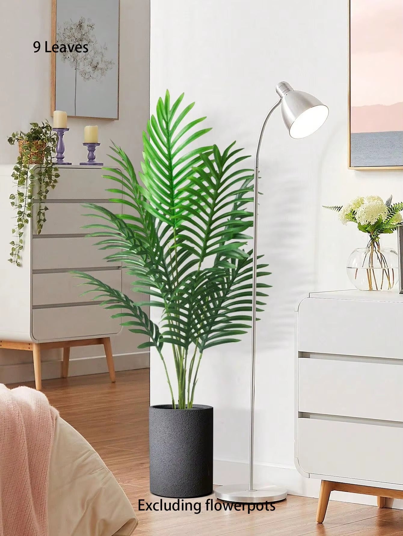 70-120Cm Large Artificial Palm Tree Plastic Turtle Back Plants Leaf Schefflera Tropical Tree Home Office Party Outdoor Decor
