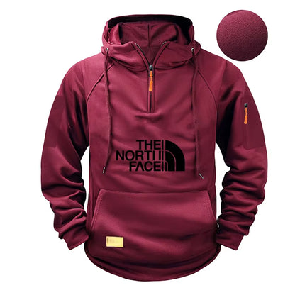 Men'S Casual Sports Long-Sleeved Hooded Large-Sized Sweatshirt and Fashionable Fitness Pullover for Autumn and Winter 2025