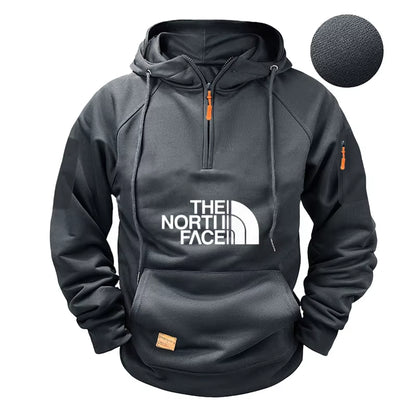 Men'S Casual Sports Long-Sleeved Hooded Large-Sized Sweatshirt and Fashionable Fitness Pullover for Autumn and Winter 2025