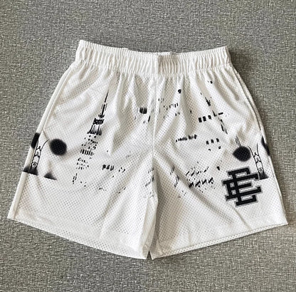 EE  Men Beach Board Shorts Fitness Training Workout Sport Short Pants Summer Gym Jogging Mesh Casual Shorts