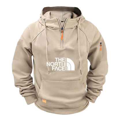 Men'S Casual Sports Long-Sleeved Hooded Large-Sized Sweatshirt and Fashionable Fitness Pullover for Autumn and Winter 2025